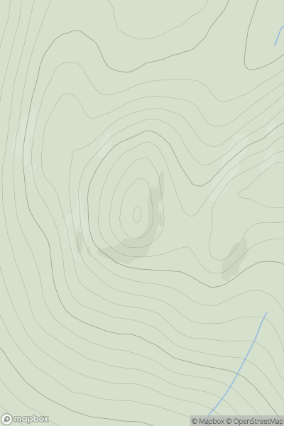 Thumbnail image for Beinn a' Mhadaidh [Tongue to Wick and Helmsdale] showing contour plot for surrounding peak